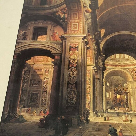 VTG Interior of St Peter's Puzzle Giovanni Pannini 1100 Pcs 24 x 36 Nordevco USA - Picture 3 of 4
